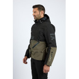 Geaca (jacheta) motociclete barbati Touring/Adventure Ixon All season model Etna MS culoare: khaki/negru - concept modular (geac