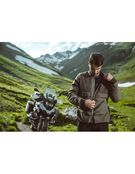 Geaca (jacheta) motociclete barbati Touring/Adventure Ixon All season model Etna MS culoare: khaki/negru - concept modular (geac
