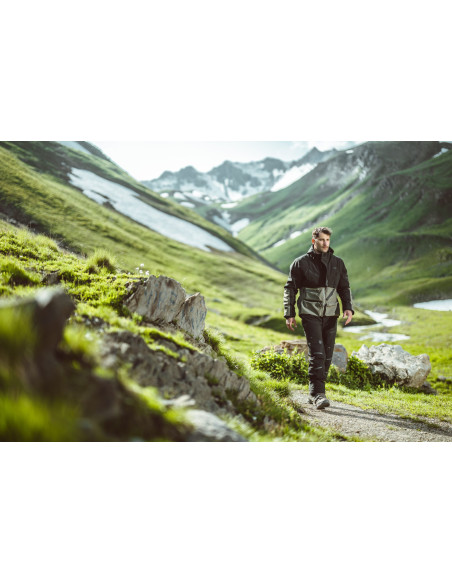 Geaca (jacheta) motociclete barbati Touring/Adventure Ixon All season model Etna MS culoare: khaki/negru - concept modular (geac