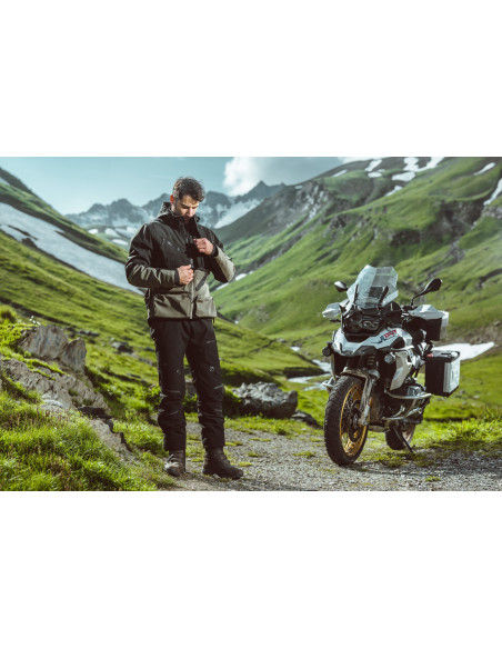 Geaca (jacheta) motociclete barbati Touring/Adventure Ixon All season model Etna MS culoare: khaki/negru - concept modular (geac