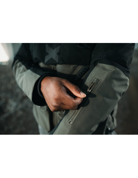 Geaca (jacheta) motociclete barbati Touring/Adventure Ixon All season model Etna MS culoare: khaki/negru - concept modular (geac