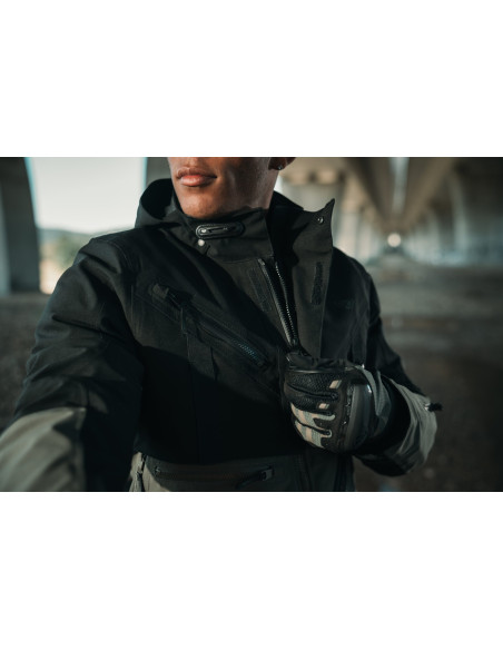 Geaca (jacheta) motociclete barbati Touring/Adventure Ixon All season model Etna MS culoare: khaki/negru - concept modular (geac