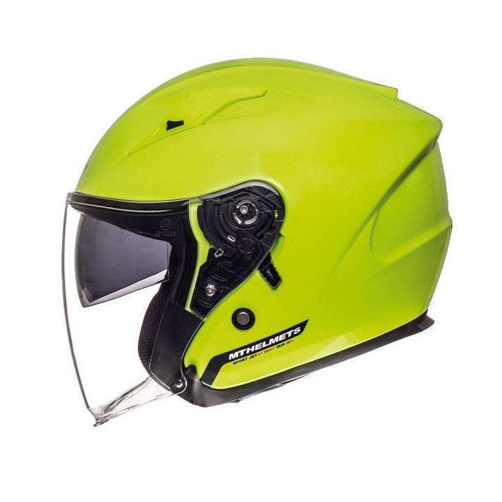 Casca open face motociclete MT Avenue SV galben fluor lucios (ochelari soare integrati)