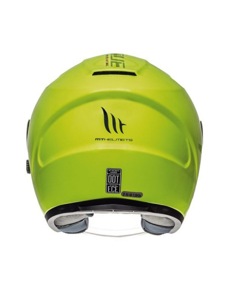 Casca open face motociclete MT Avenue SV galben fluor lucios (ochelari soare integrati)
