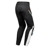 Pantaloni motociclete barbati piele Racing Ixon vara model Vortex 3 MS culoare: negru/alb