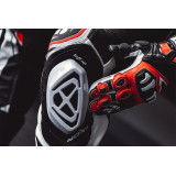 Pantaloni motociclete barbati piele Racing Ixon vara model Vortex 3 MS culoare: negru/alb