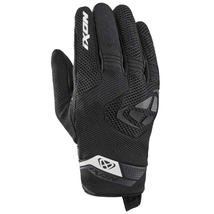 Manusi barbati Roadster vara textil/piele Ixon model MIG 2 Air Flow MS culoare: negru/alb - degete tactile