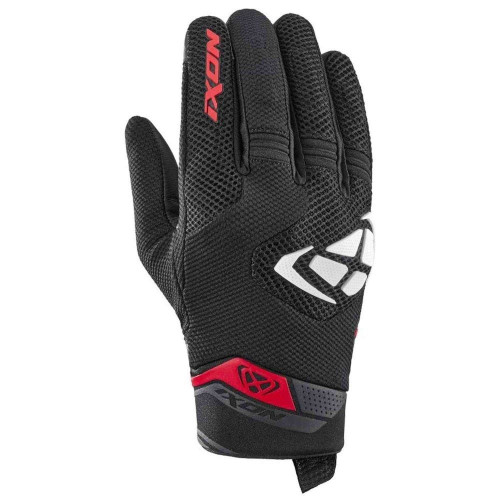 Manusi barbati Roadster vara textil/piele Ixon model MIG 2 Air Flow MS culoare: negru/alb/rosu - degete tactile