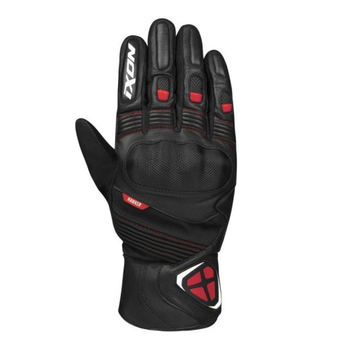 Manusi barbati Roadster iarna piele Ixon model Pro Hawker MS culoare: negru/rosu - degete tactile (100% waterproof + protectie t