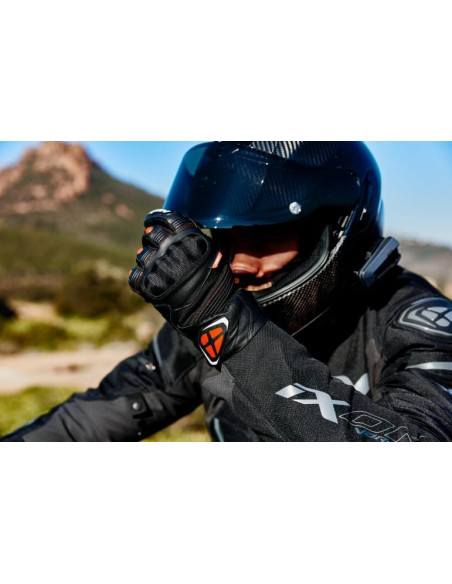 Manusi barbati Roadster iarna piele Ixon model Pro Hawker MS culoare: negru/rosu - degete tactile (100% waterproof + protectie t