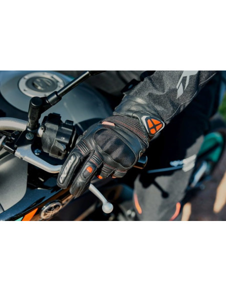 Manusi barbati Roadster iarna piele Ixon model Pro Hawker MS culoare: negru/rosu - degete tactile (100% waterproof + protectie t