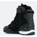 Ghete moto Roadster femei All Season Ixon model Bull 2 WP LS culoare: negru/alb/auriu (100% waterproof)