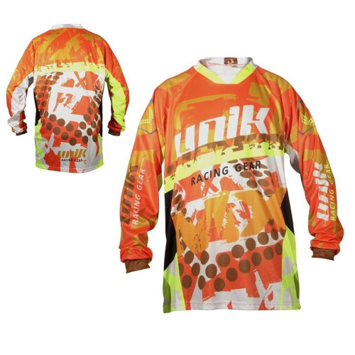 Tricou (bluza) cross-enduro Unik Racing model MX01 culoare: portocaliu fluor – marime S