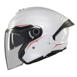 Casca open face motociclete MT Cosmo SV A0 alb lucios (ochelari soare integrati) - tip viziera: MT-V-37