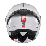 Casca open face motociclete MT Cosmo SV A0 alb lucios (ochelari soare integrati) - tip viziera: MT-V-37