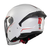 Casca open face motociclete MT Cosmo SV A0 alb lucios (ochelari soare integrati) - tip viziera: MT-V-37