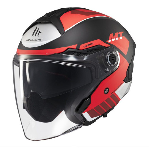 Casca open face motociclete MT Cosmo SV Cruiser B5 rosu mat (ochelari soare integrati) - tip viziera: MT-V-37 2