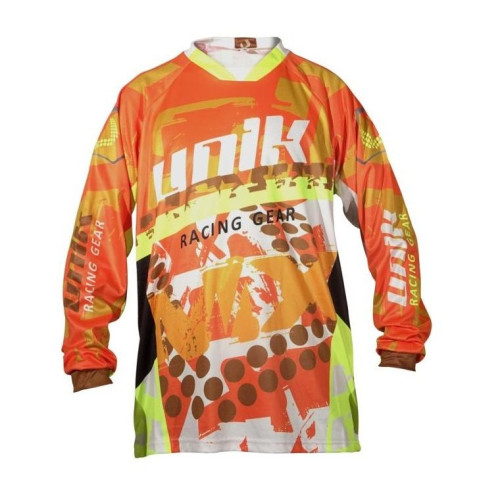 Tricou (bluza) cross-enduro Unik Racing model MX01 culoare: portocaliu fluor – marime S 2