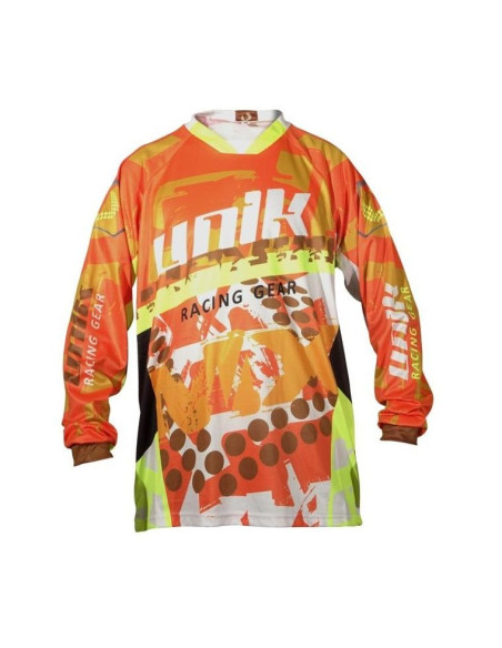 Tricou (bluza) cross-enduro Unik Racing model MX01 culoare: portocaliu fluor – marime S