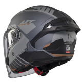 Casca open face motociclete MT Cosmo SV Cruiser C2 gri mat (ochelari soare integrati) - tip viziera: MT-V-37