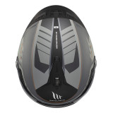 Casca open face motociclete MT Cosmo SV Cruiser C2 gri mat (ochelari soare integrati) - tip viziera: MT-V-37