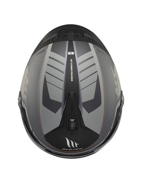 Casca open face motociclete MT Cosmo SV Cruiser C2 gri mat (ochelari soare integrati) - tip viziera: MT-V-37