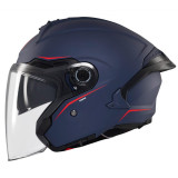 Casca open face motociclete MT Cosmo SV A7 albastru mat (ochelari soare integrati) - tip viziera: MT-V-37