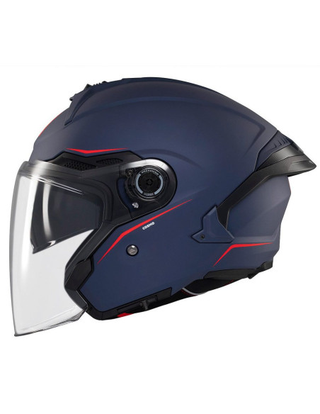 Casca open face motociclete MT Cosmo SV A7 albastru mat (ochelari soare integrati) - tip viziera: MT-V-37