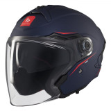 Casca open face motociclete MT Cosmo SV A7 albastru mat (ochelari soare integrati) - tip viziera: MT-V-37