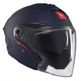 Casca open face motociclete MT Cosmo SV A7 albastru mat (ochelari soare integrati) - tip viziera: MT-V-37