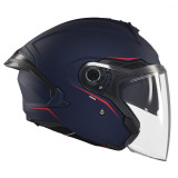 Casca open face motociclete MT Cosmo SV A7 albastru mat (ochelari soare integrati) - tip viziera: MT-V-37