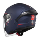 Casca open face motociclete MT Cosmo SV A7 albastru mat (ochelari soare integrati) - tip viziera: MT-V-37