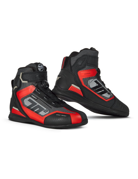 Ghete (cizme) moto Racing Unisex Seventy model SD-BR3 Veloce Pro culoare: negru/rosu