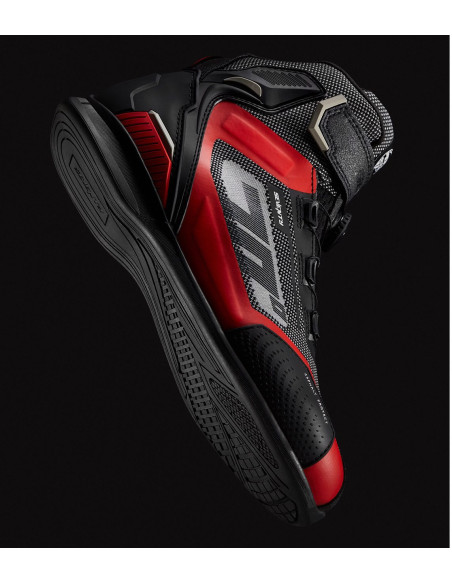 Ghete (cizme) moto Racing Unisex Seventy model SD-BR3 Veloce Pro culoare: negru/rosu