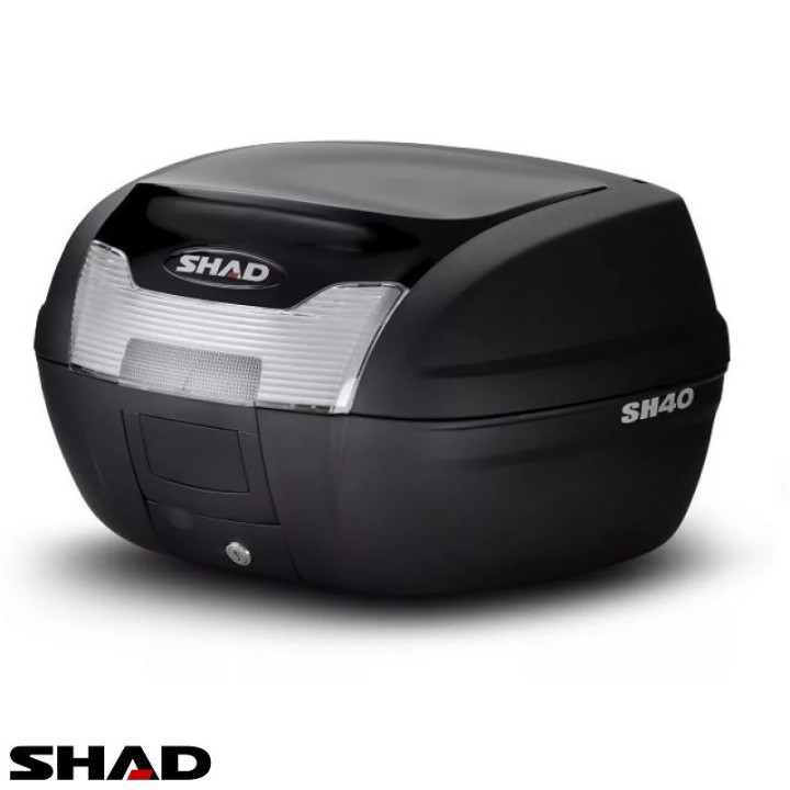 Cutie portbagaj (topcase) Shad model SH40 culoare: negru (volum: 40 litri) – include placa de montaj