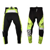 Pantaloni motociclete cross-enduro Unik Racing model MX01 culoare: negru/verde fluor