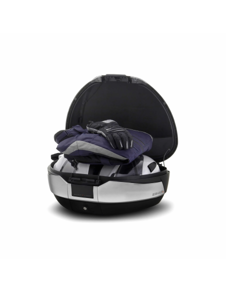 Cutie portbagaj (topcase) Shad model SH48 culoare: negru/titanium (volum: 48 litri) – include placa de montaj