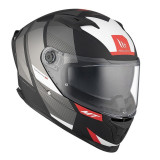 Casca integrala MT Braker SV Chento B0 gri mat (ochelari soare integrati) - tip viziera: MT-V-28B - DKS435 - punctaj maxim SHARP