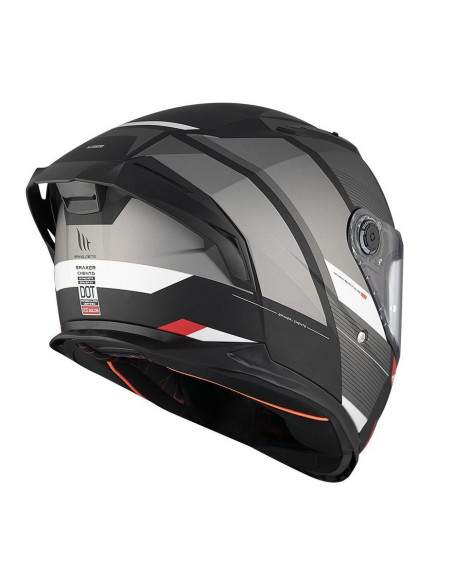 Casca integrala MT Braker SV Chento B0 gri mat (ochelari soare integrati) - tip viziera: MT-V-28B - DKS435 - punctaj maxim SHARP