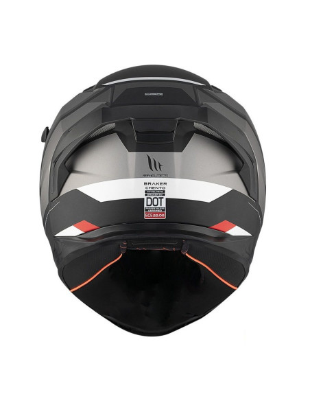 Casca integrala MT Braker SV Chento B0 gri mat (ochelari soare integrati) - tip viziera: MT-V-28B - DKS435 - punctaj maxim SHARP