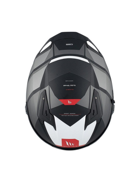 Casca integrala MT Braker SV Chento B0 gri mat (ochelari soare integrati) - tip viziera: MT-V-28B - DKS435 - punctaj maxim SHARP