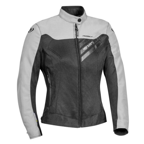 Geaca (jacheta) motociclete femei Racing/Roadster Ixon vara model Orion LS culoare: negru/gri