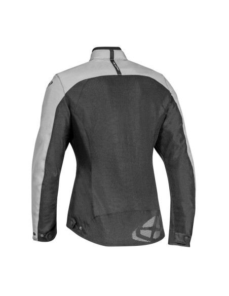 Geaca (jacheta) motociclete femei Racing/Roadster Ixon vara model Orion LS culoare: negru/gri