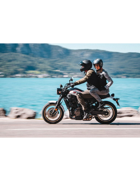 Geaca (jacheta) motociclete femei Racing/Roadster Ixon vara model Orion LS culoare: negru/gri