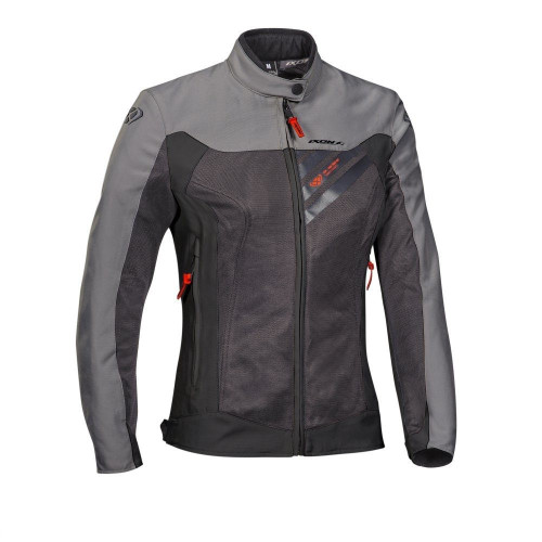 Geaca (jacheta) motociclete femei Racing/Roadster Ixon vara model Orion LS culoare: antracit/gri/rosu