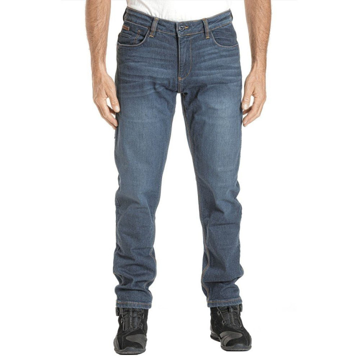 Blugi (jeans) moto barbati Ixon model Alex culoare: albastru aqua (Cordura® Denim)