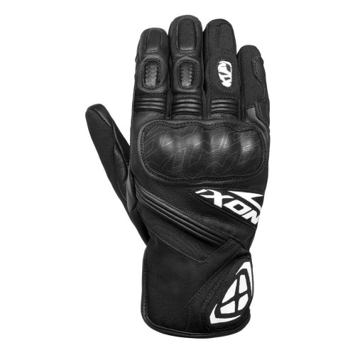 Manusi barbati Roadster Mid-season textil/piele Ixon model MS Rage MS culoare: negru/alb – degete tactile - waterproof