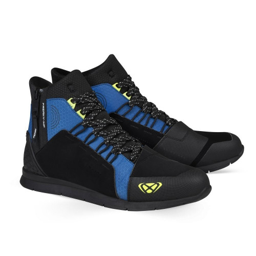 Ghete moto Urban barbati All Season Ixon model Freaky WP MS culoare: negru/albastru/galben (100% waterproof)