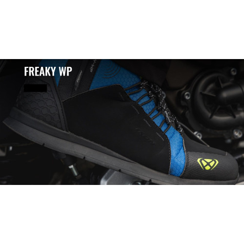 Ghete moto Urban barbati All Season Ixon model Freaky WP MS culoare: negru/albastru/galben (100% waterproof) 2