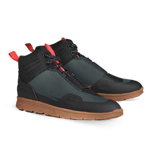 Ghete moto Urban barbati vara Ixon model Hopper MS culoare: verde/negru/rosu